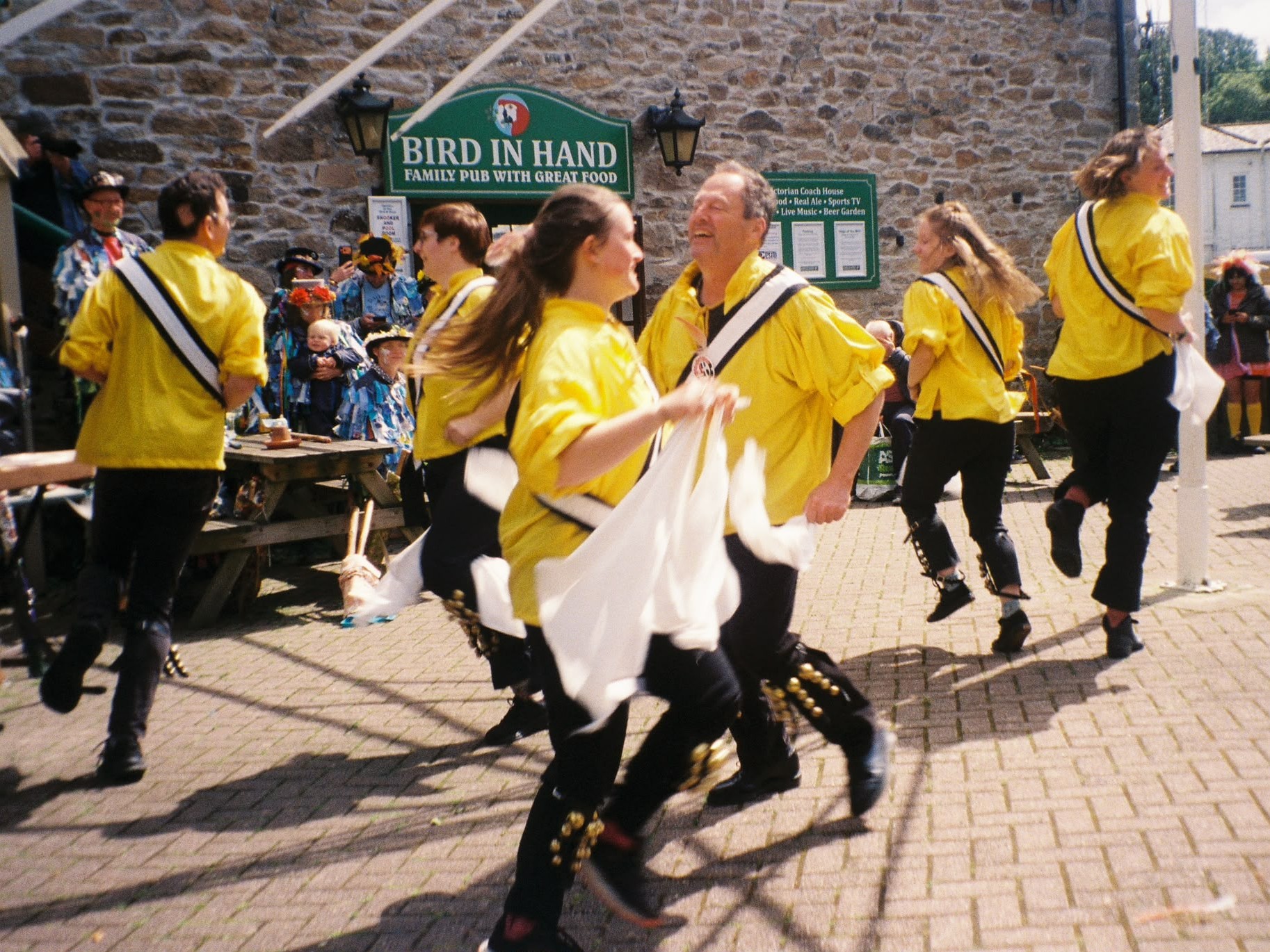 Lowenek morris dancers in action